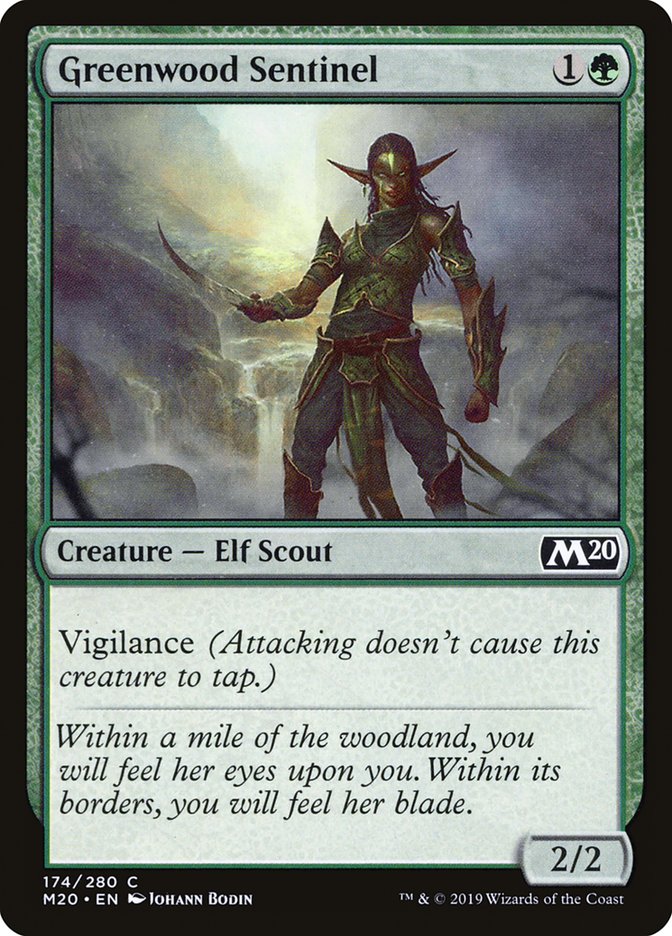 Greenwood Sentinel [Core Set 2020] | Good Games Modbury