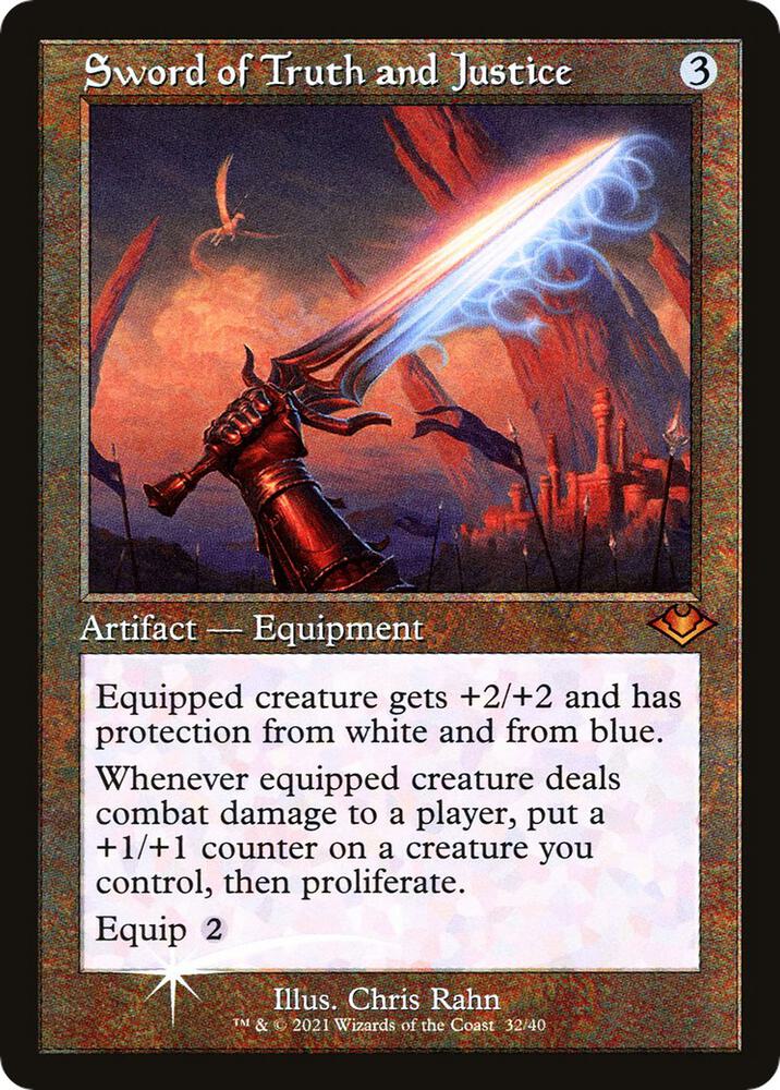 Sword of Truth and Justice 32/40 (Modern Horizons)  - Retro Foil | Good Games Modbury