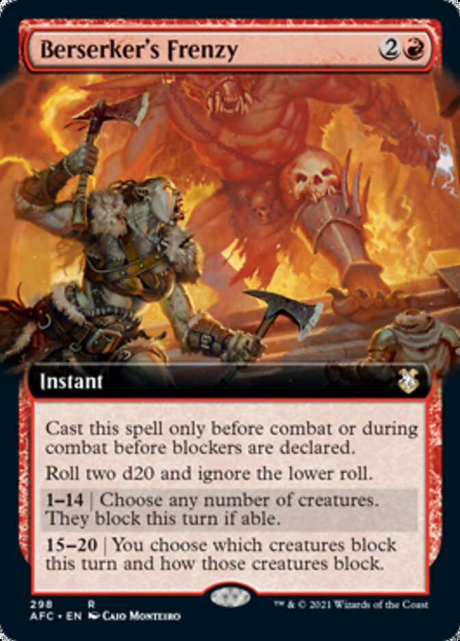 Berserker's Frenzy (Extended Art) [Dungeons & Dragons: Adventures in the Forgotten Realms Commander] | Good Games Modbury