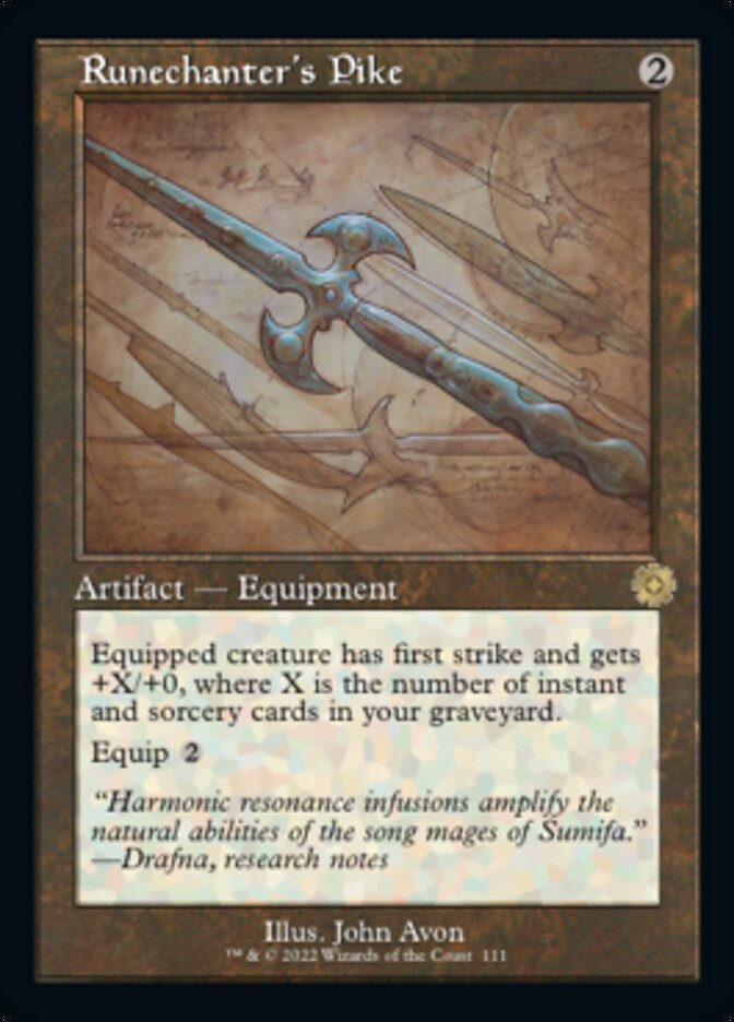 Runechanter's Pike (Retro Schematic) [The Brothers' War Retro Artifacts] | Good Games Modbury