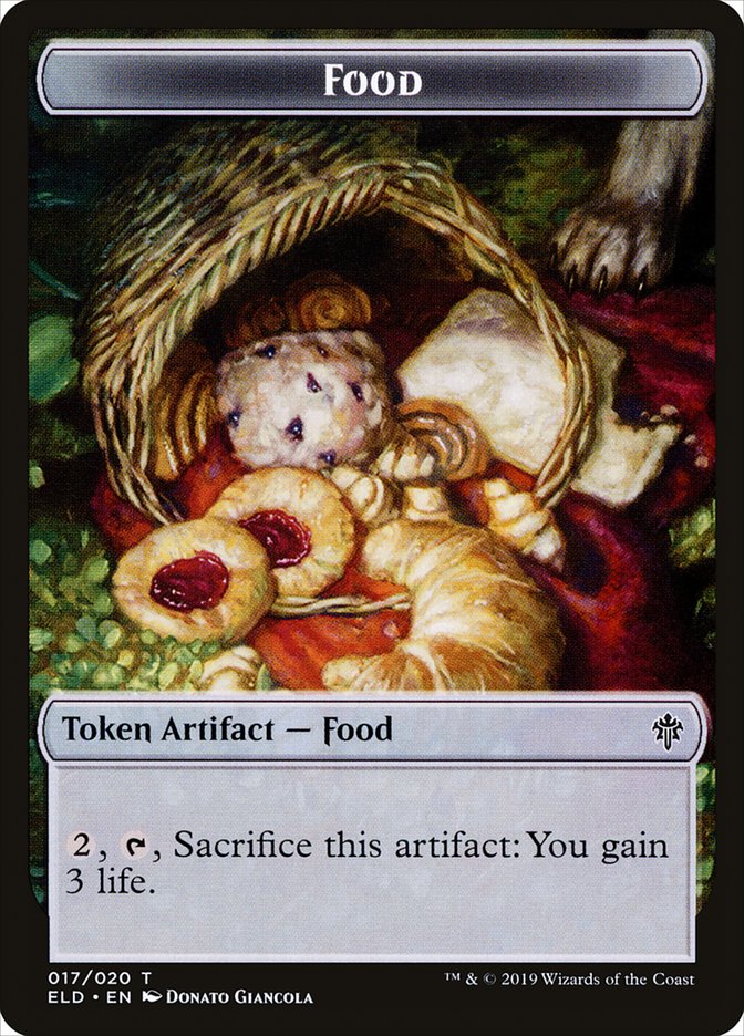 Mouse // Food (17) Double-Sided Token [Throne of Eldraine Tokens] | Good Games Modbury