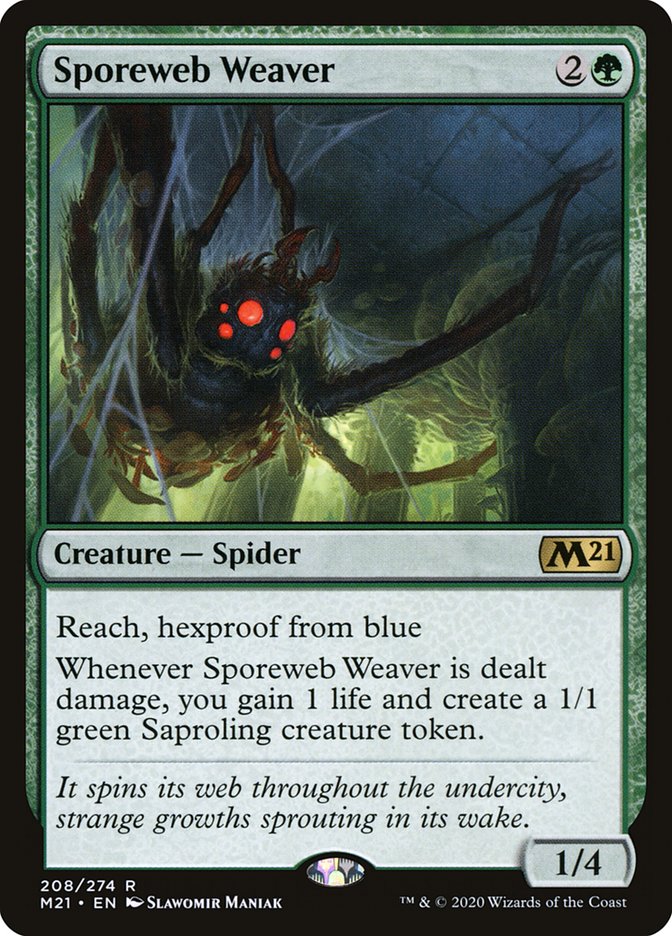 Sporeweb Weaver 208/274 (Core Set 2021)  - Foil | Good Games Modbury