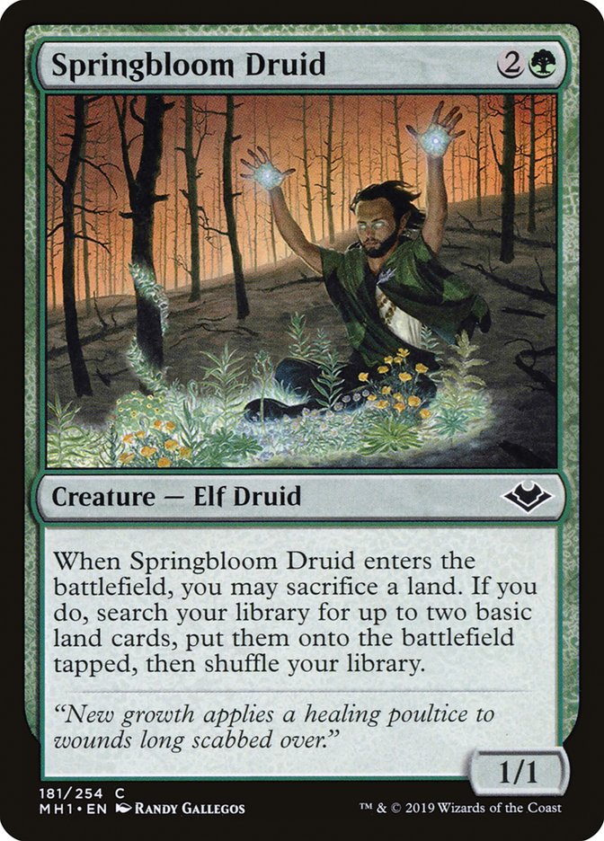 Springbloom Druid [Modern Horizons] | Good Games Modbury