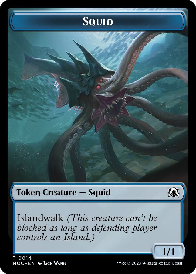 Squid Human Double sided Token 14 // 26 (Commander: March of the Machine)  | Good Games Modbury