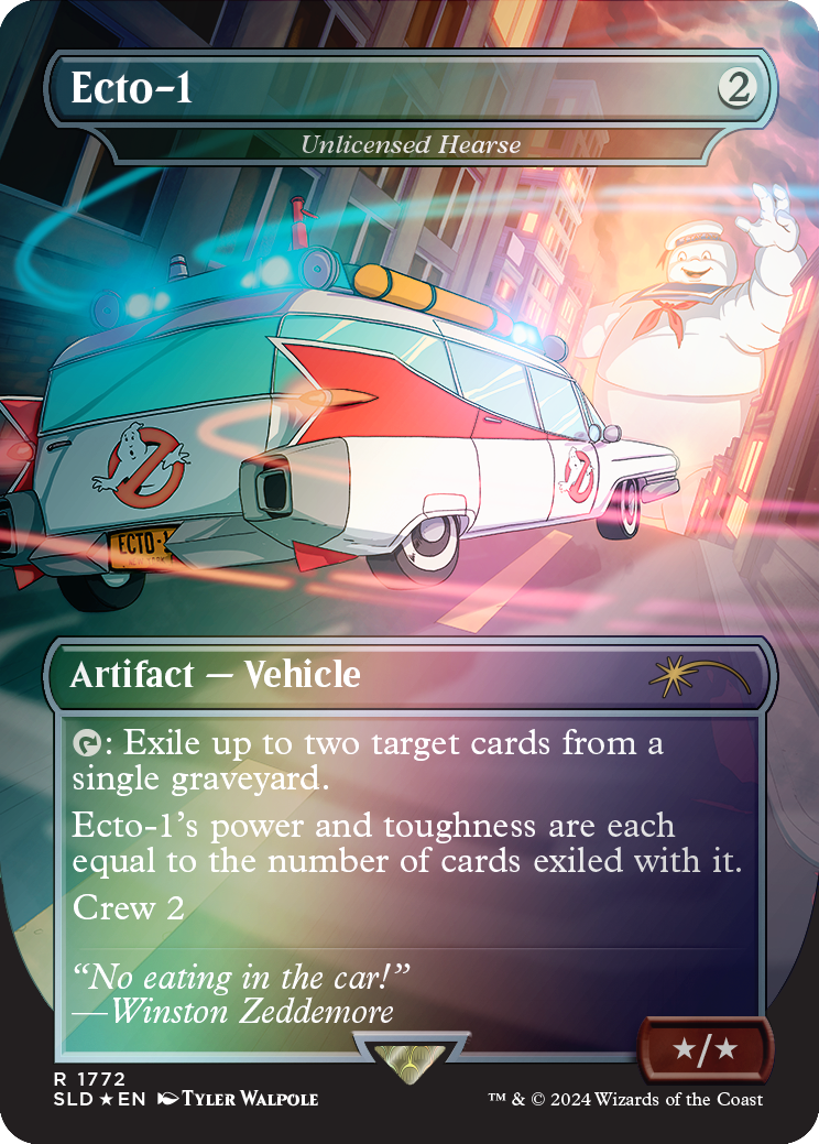 Ecto-1 - Unlicensed Hearse (Rainbow Foil) [Secret Lair Drop Series] | Good Games Modbury