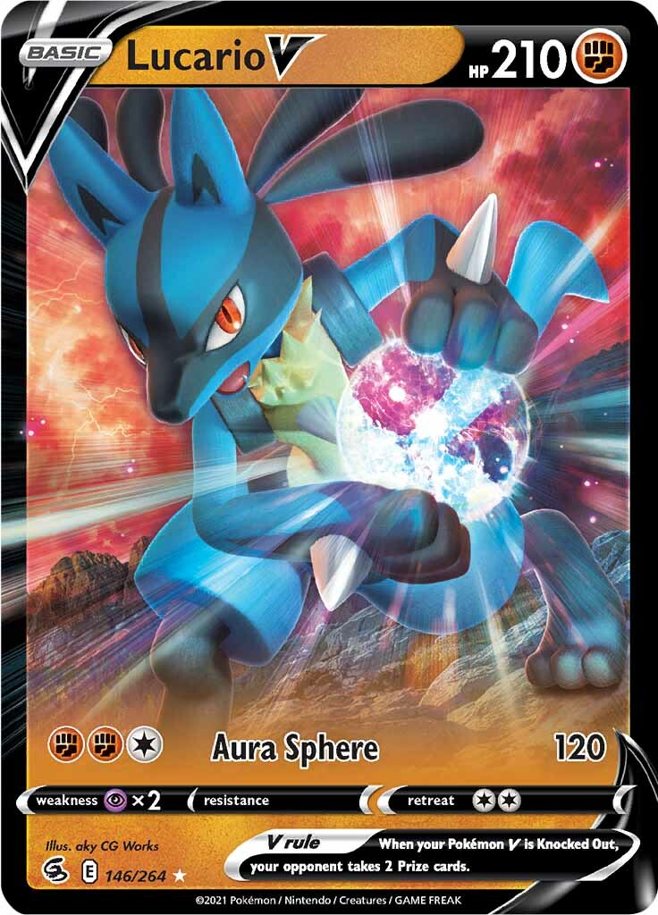 Lucario V (146/264) [Sword & Shield: Fusion Strike] | Good Games Modbury
