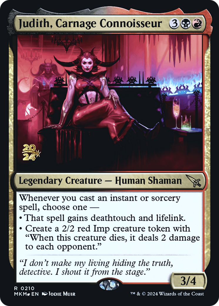 Judith, Carnage Connoisseur [Murders at Karlov Manor Prerelease Promos] | Good Games Modbury