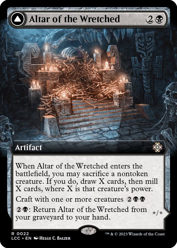 Altar of the Wretched // Wretched Bonemass 22 (Commander: The Lost Caverns of Ixalan)  - Extended Art | Good Games Modbury