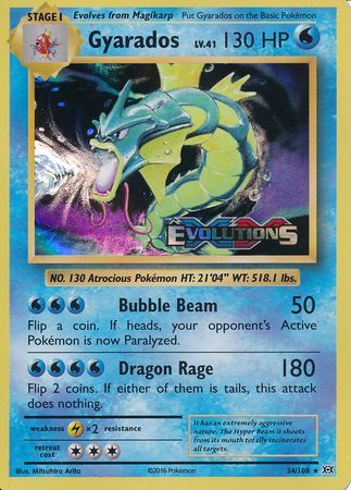 Gyarados (34/108) (XY Evolutions Prerelease) [XY: Black Star Promos] | Good Games Modbury