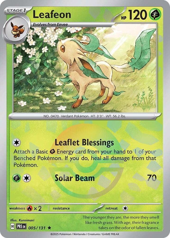 Leafeon (005/131) (Poke Ball Pattern) [Scarlet & Violet: Prismatic Evolutions] | Good Games Modbury