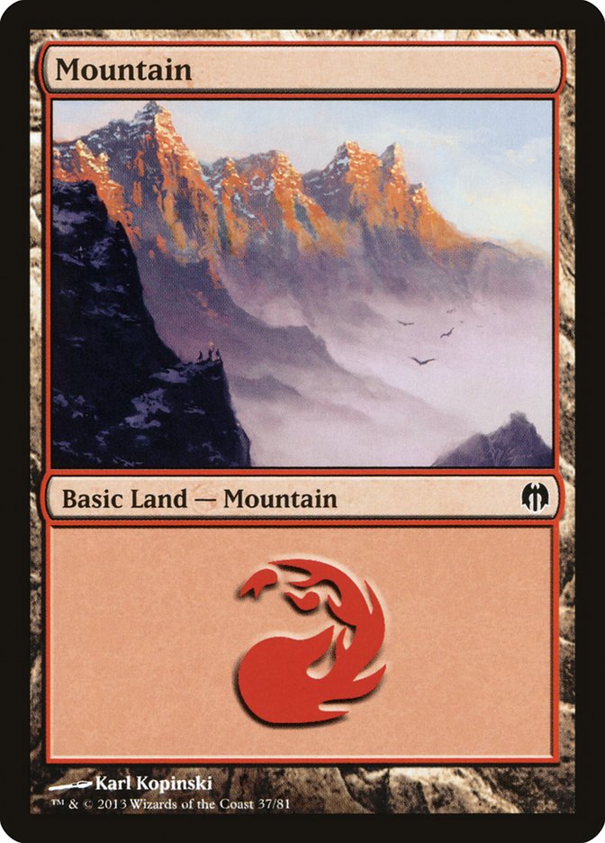 Mountain (37) [Duel Decks: Heroes vs. Monsters] | Good Games Modbury