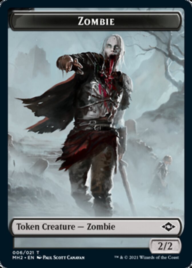 Treasure (21) // Zombie Double-Sided Token [Modern Horizons 2 Tokens] | Good Games Modbury