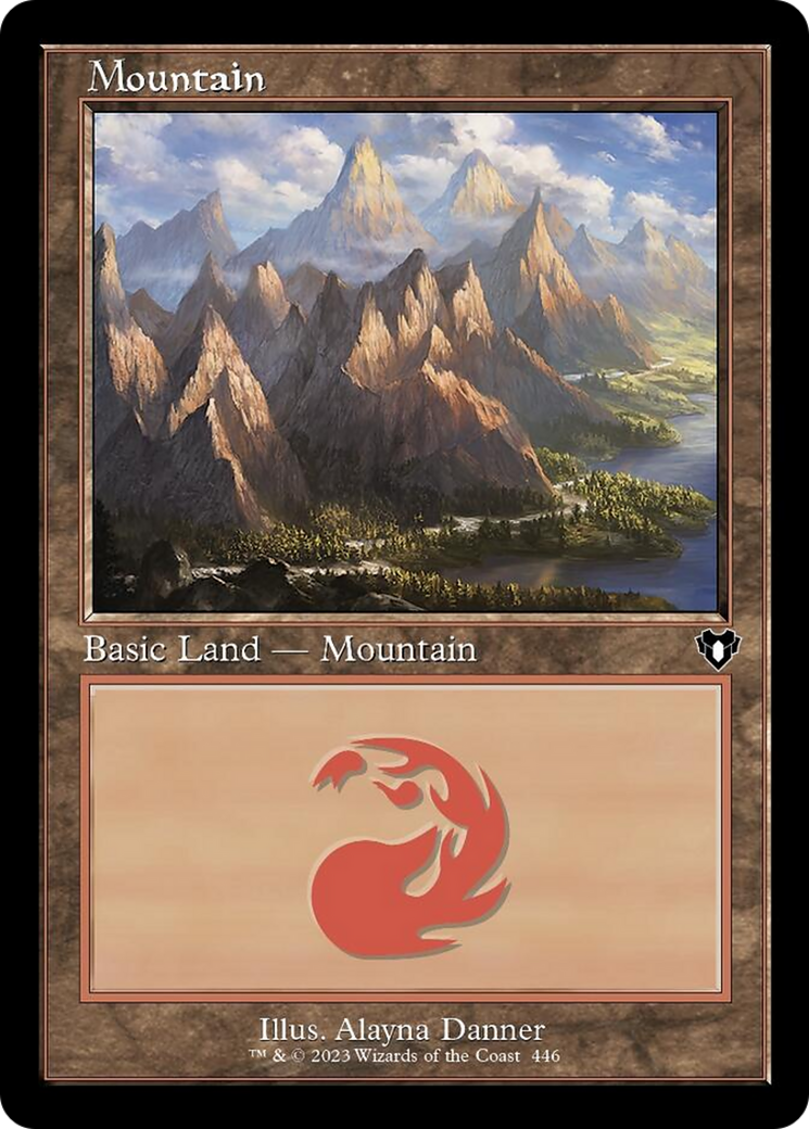 Mountain (446) (Retro) [Commander Masters] | Good Games Modbury