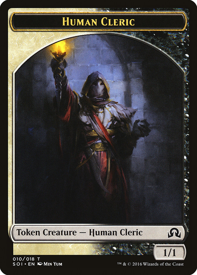 Human Cleric Token [Shadows over Innistrad Tokens] | Good Games Modbury