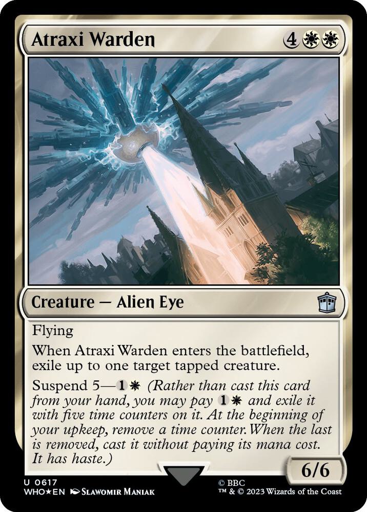 Atraxi Warden 617/331 (Universes Beyond: Doctor Who)  - Surge Foil | Good Games Modbury