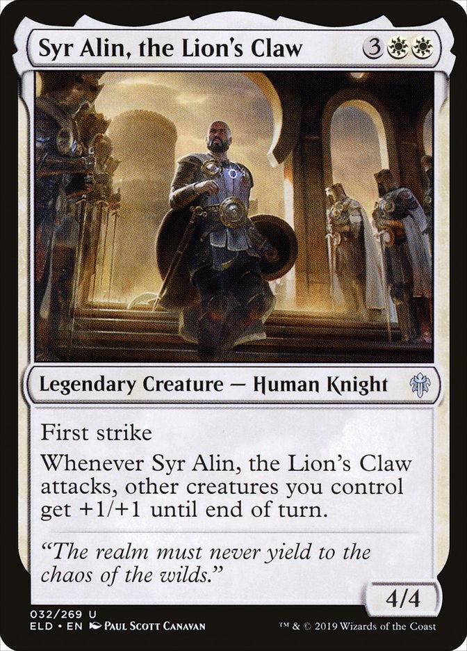 Syr Alin, the Lion's Claw [Throne of Eldraine] | Good Games Modbury