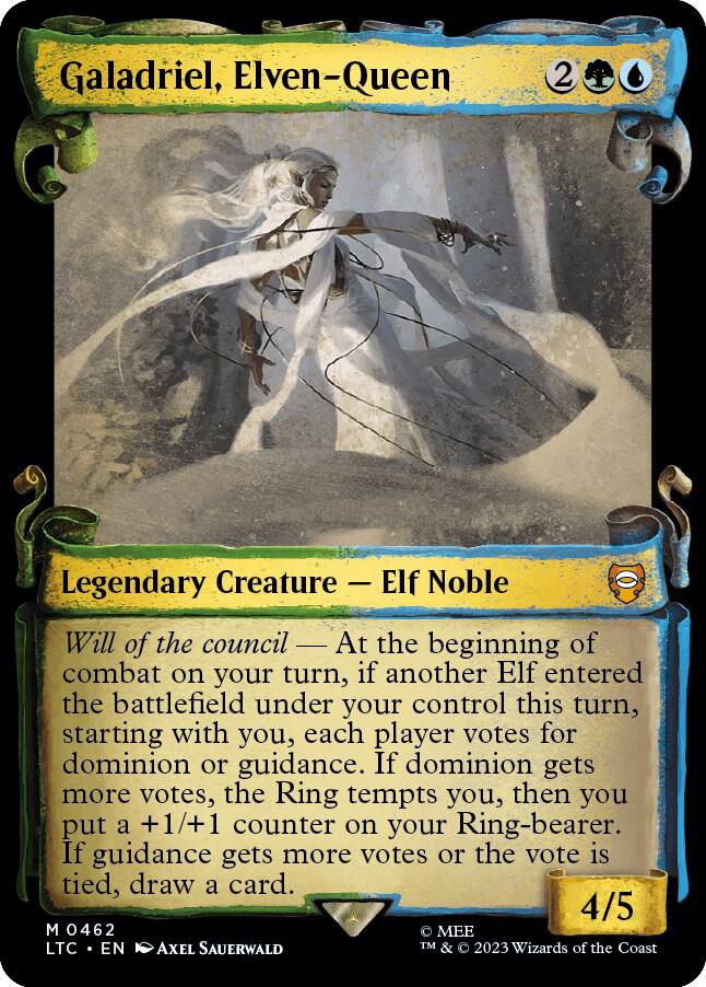 Galadriel Elven Queen Showcase Scrolls 462 (Commander: The Lord of the Rings: Tales of Middle-earth)  - Showcase Scroll Foil | Good Games Modbury