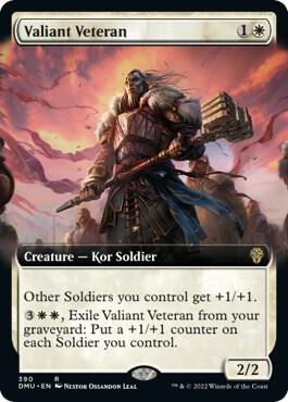 Valiant Veteran Extended Art 390/281 (Dominaria United)  - Foil | Good Games Modbury