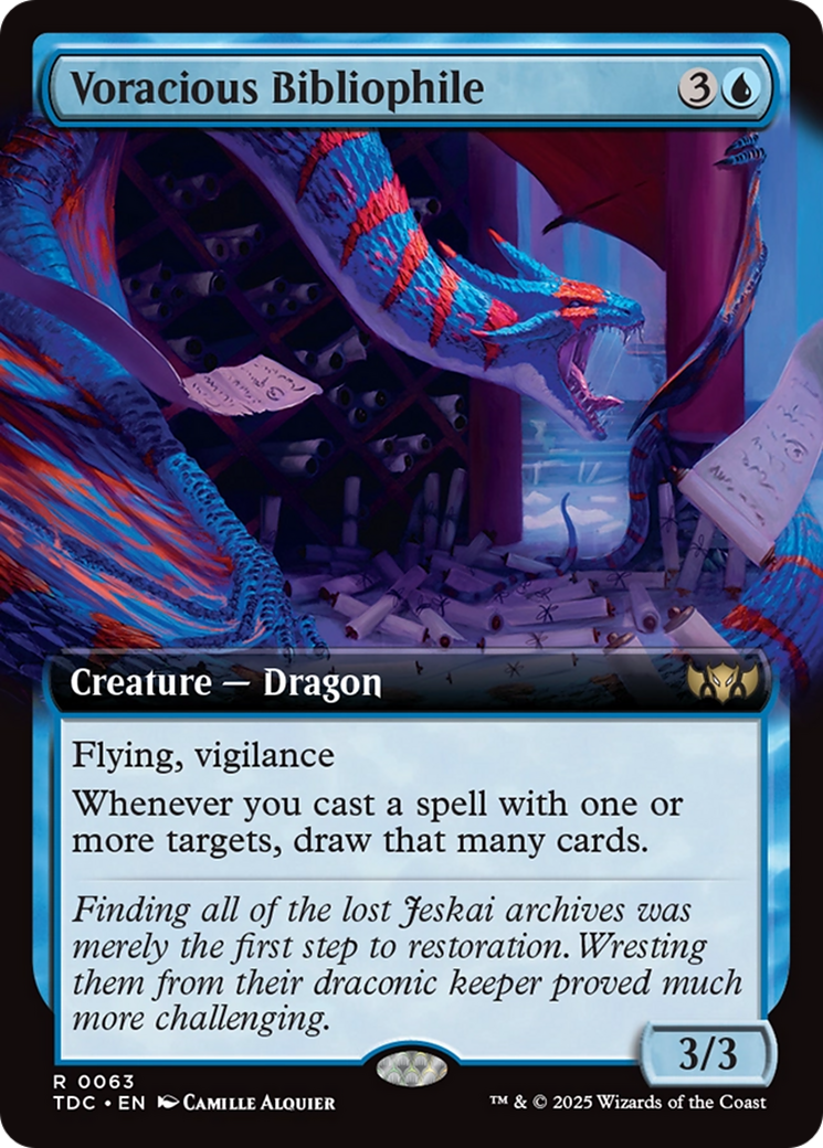 Voracious Bibliophile (Extended Art) [Tarkir: Dragonstorm Commander] | Good Games Modbury