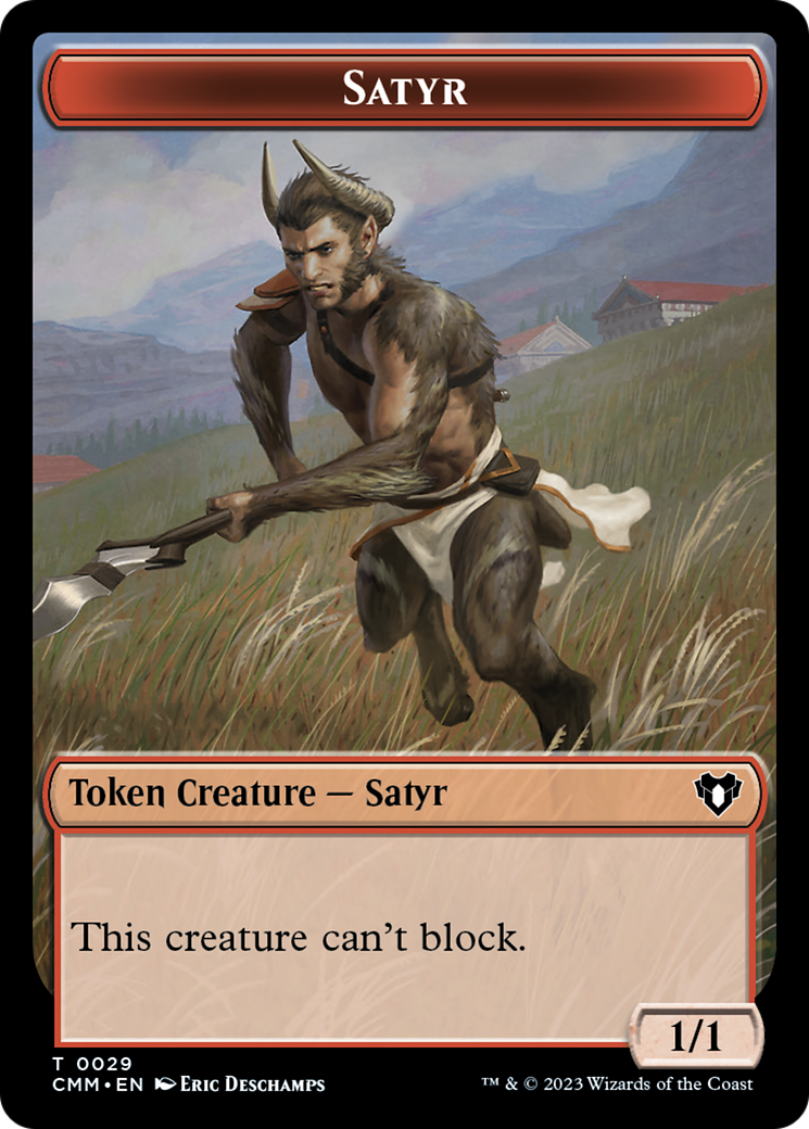 Satyr Token [Commander Masters Tokens] | Good Games Modbury