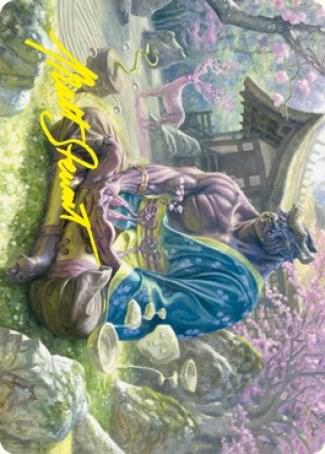 Kosei Penitent Warlord Art Card Gold Stamped Signature 8 (Art Series: Kamigawa: Neon Dynasty)  | Good Games Modbury