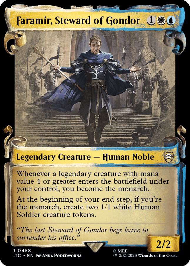 Faramir Steward of Gondor Showcase Scrolls 458 (Commander: The Lord of the Rings: Tales of Middle-earth)  - Showcase Scroll | Good Games Modbury