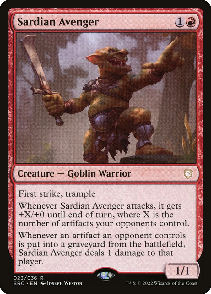 Sardian Avenger 23/40 (Commander: The Brothers' War)  - Foil | Good Games Modbury