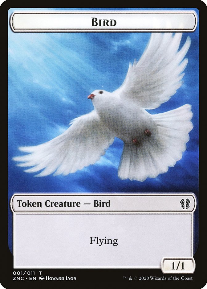 Bird // Kor Ally Double-Sided Token [Zendikar Rising Commander Tokens] | Good Games Modbury