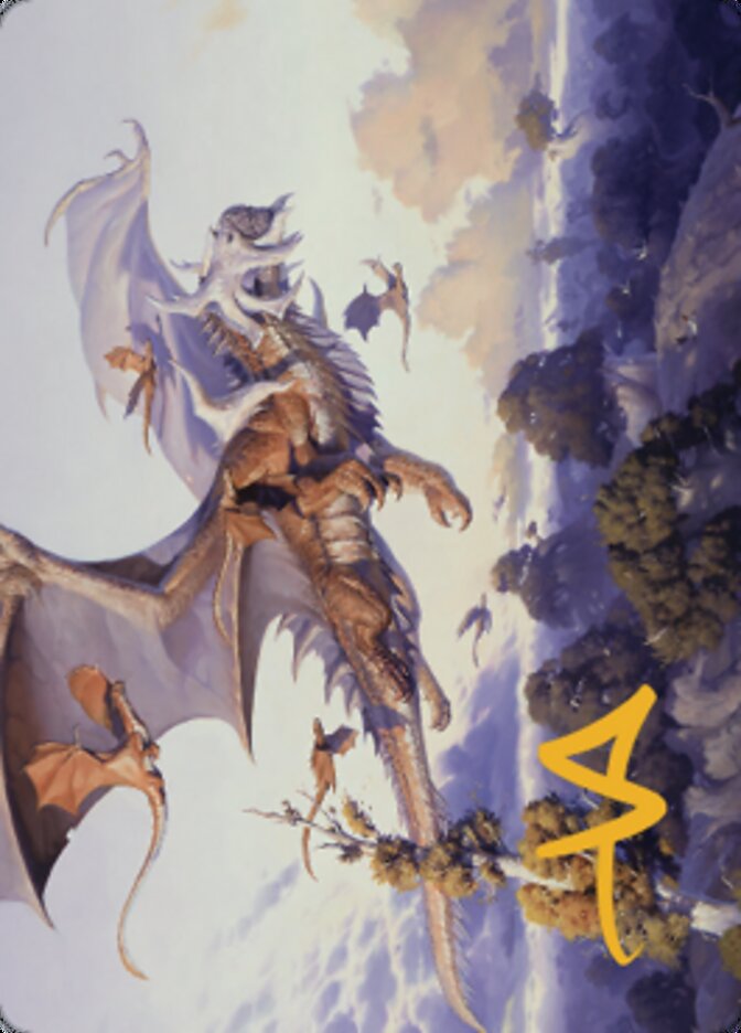 Rith, Liberated Primeval Art Card (Gold-Stamped Signature) [Dominaria United Art Series] | Good Games Modbury