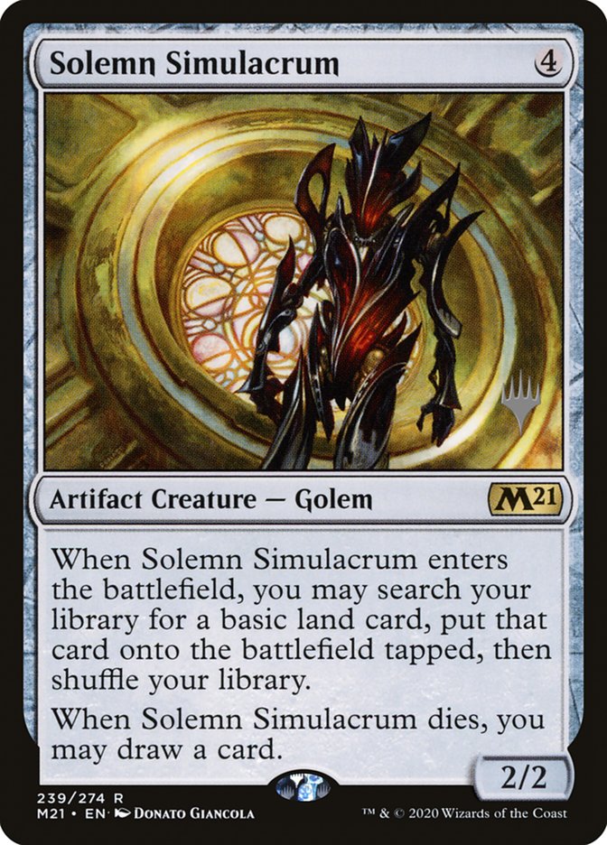 Solemn Simulacrum (Promo Pack) [Core Set 2021 Promos] | Good Games Modbury