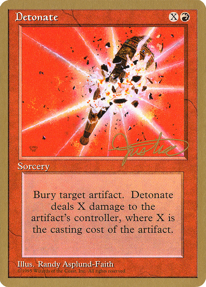 Detonate (Mark Justice) [Pro Tour Collector Set] | Good Games Modbury