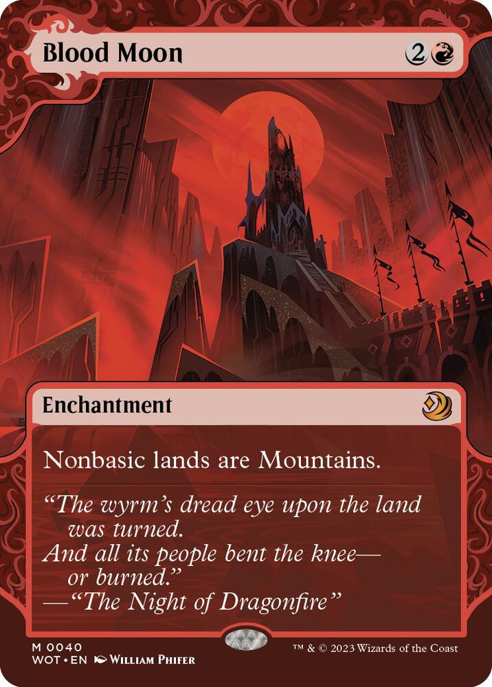 Blood Moon 40 (Wilds of Eldraine: Enchanting Tales)  - Showcase Foil | Good Games Modbury