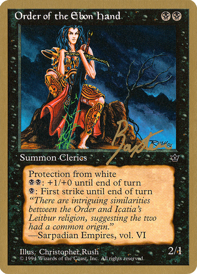 Order of the Ebon Hand (Rush) (George Baxter) [Pro Tour Collector Set] | Good Games Modbury