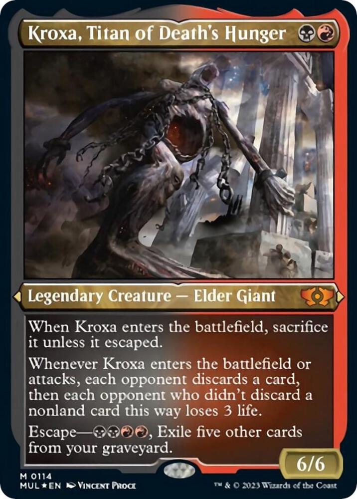 Kroxa, Titan of Death's Hunger 114/65 (March of the Machine: Multiverse Legends)  - Etched Foil | Good Games Modbury