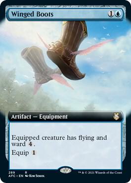 Winged Boots Extended Art 289/62 (Commander: Adventures in the Forgotten Realms)  | Good Games Modbury