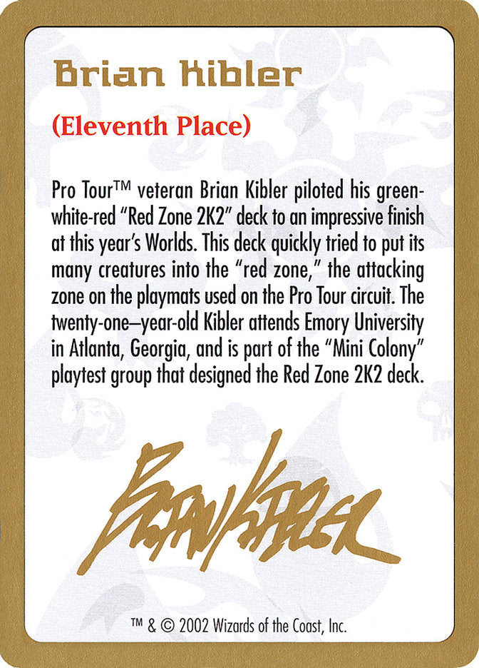 Brian Kibler Bio  (World Championship Decks)  | Good Games Modbury