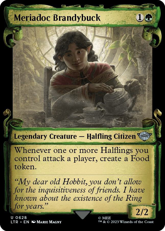 Meriadoc Brandybuck 628 (Universes Beyond: The Lord of the Rings: Tales of Middle-earth)  - Showcase Scroll Foil | Good Games Modbury