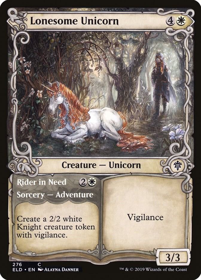 Lonesome Unicorn // Rider in Need 276/269 (Throne of Eldraine)  - Showcase | Good Games Modbury