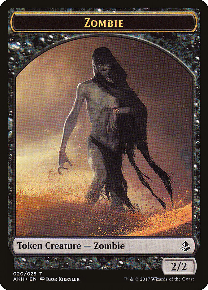 Gideon of the Trials Emblem // Zombie Double-Sided Token [Amonkhet Tokens] | Good Games Modbury