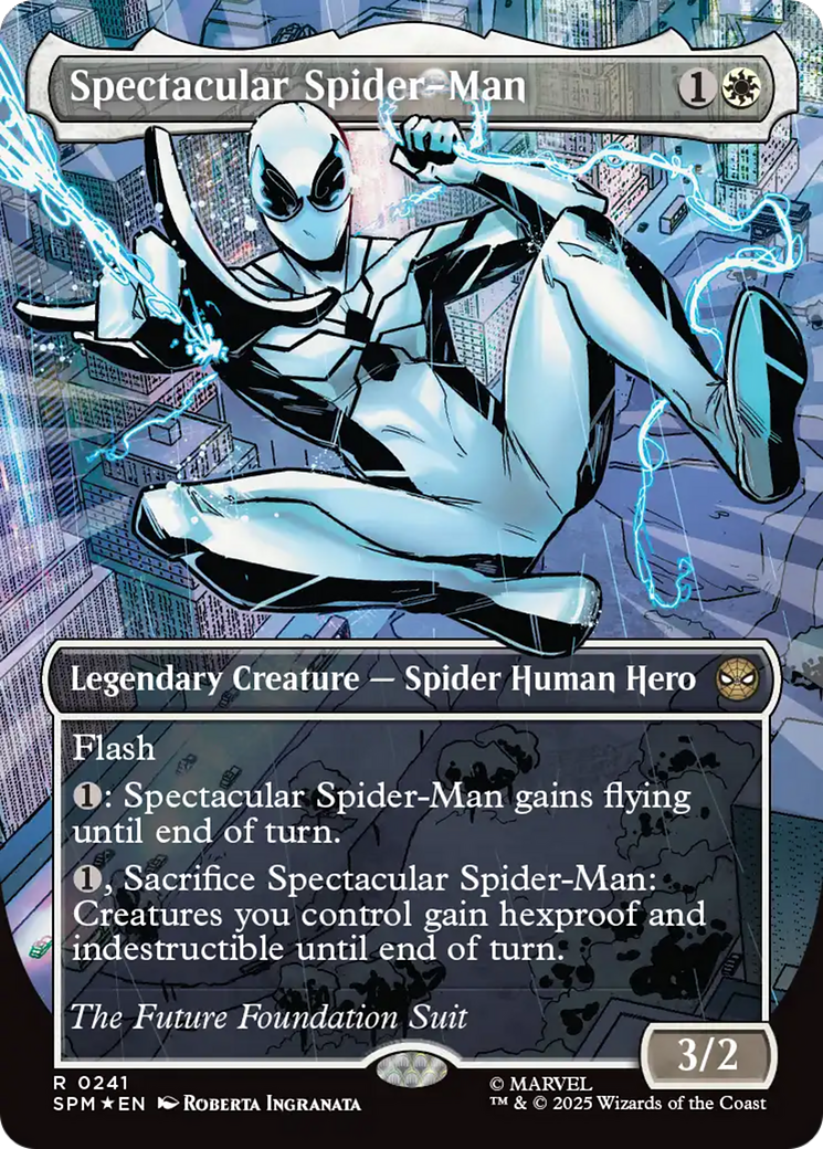Spectacular Spider-Man (0241) (Borderless) (Textured Foil) [Marvel's Spider-Man] | Good Games Modbury