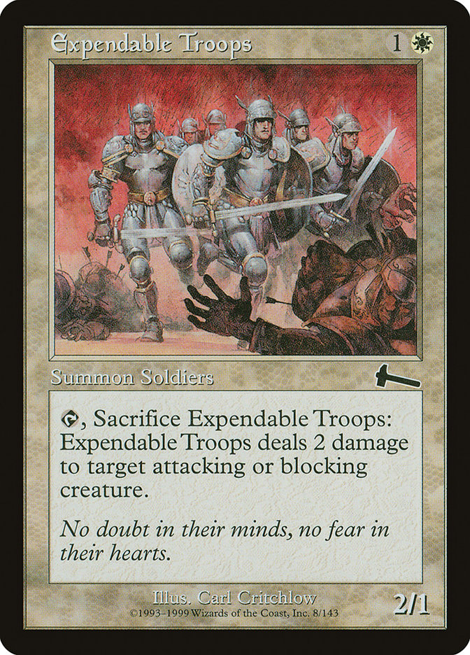 Expendable Troops [Urza's Legacy] | Good Games Modbury