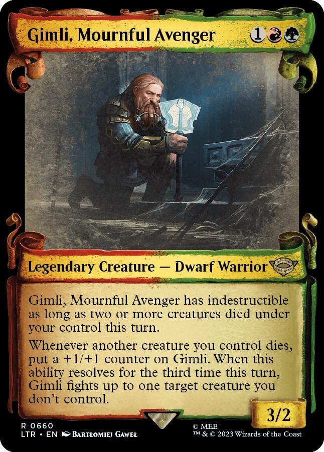 Gimli, Mournful Avenger 660 (Universes Beyond: The Lord of the Rings: Tales of Middle-earth)  - Showcase Scroll | Good Games Modbury