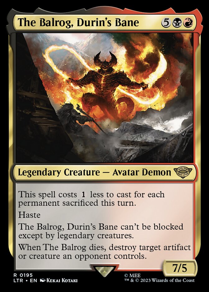 The Balrog, Durin's Bane 195/281 (Universes Beyond: The Lord of the Rings: Tales of Middle-earth)  | Good Games Modbury