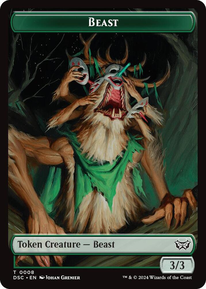 Beast Scarecrow Double Sided Token 8 // 23 (Commander: Duskmourn: House of Horror)  | Good Games Modbury
