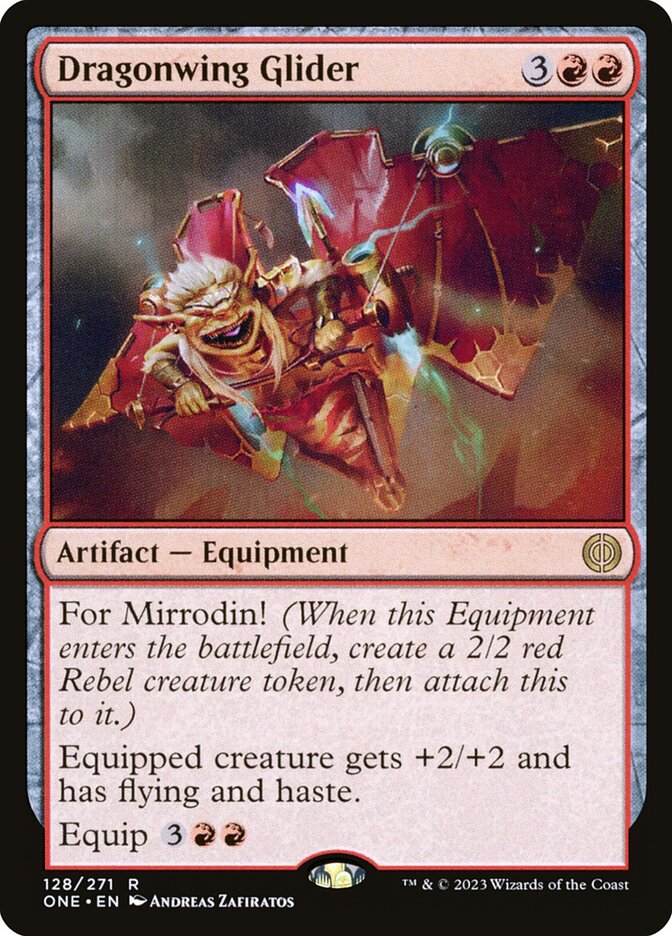 Dragonwing Glider 128/271 (Phyrexia: All Will Be One)  - Foil | Good Games Modbury