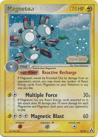 Magneton (22/92) (Stamped) [EX: Legend Maker] | Good Games Modbury