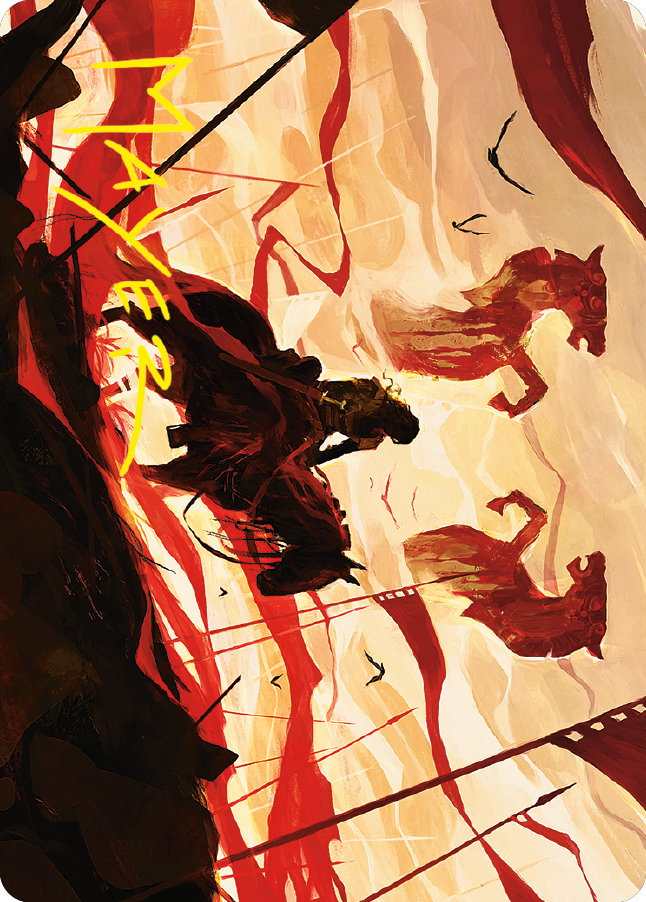 Merry, Esquire of Rohan Art Card (Gold-Stamped Signature) [The Lord of the Rings: Tales of Middle-earth Art Series] | Good Games Modbury