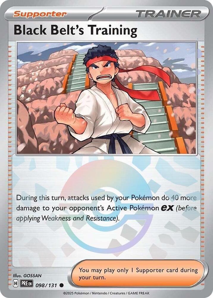 Black Belt's Training (098/131) (Poke Ball Pattern) [Scarlet & Violet: Prismatic Evolutions] | Good Games Modbury