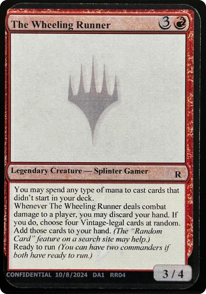 The Wheeling Runner RR04d/477 (Un-Known Event Playtest Cards)  | Good Games Modbury