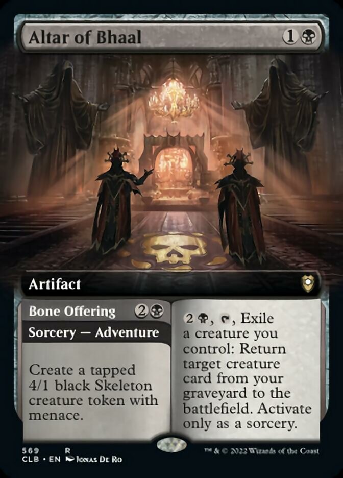 Altar of Bhaal // Bone Offering (Extended Art) [Commander Legends: Battle for Baldur's Gate] | Good Games Modbury